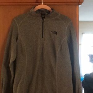 North Face 1/4 zip..Grey..fleece top